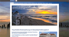 Desktop Screenshot of ostseeferienwohnung-kuehlungsborn.de